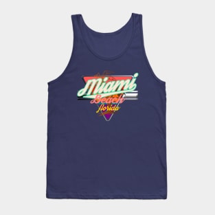 Miami Beach Florida Vintage Emblem logo nightclub Tank Top